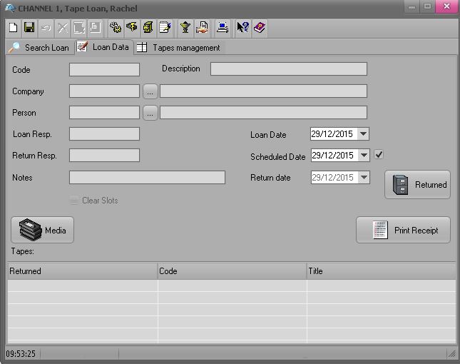 EA1211 ETERE TAPE LOAN